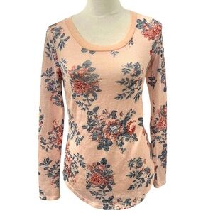 Wallflower long sleeve top Medium Floral Print Pale Pink